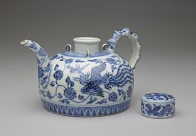 图片[2]-Teapot in underglaze blue with phoenixes decor, Ming dynasty, Yongle reign (1403-1424)-China Archive